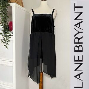 Lane Bryant Tank Top‎ Blouse Asymmetrical Cut in Black